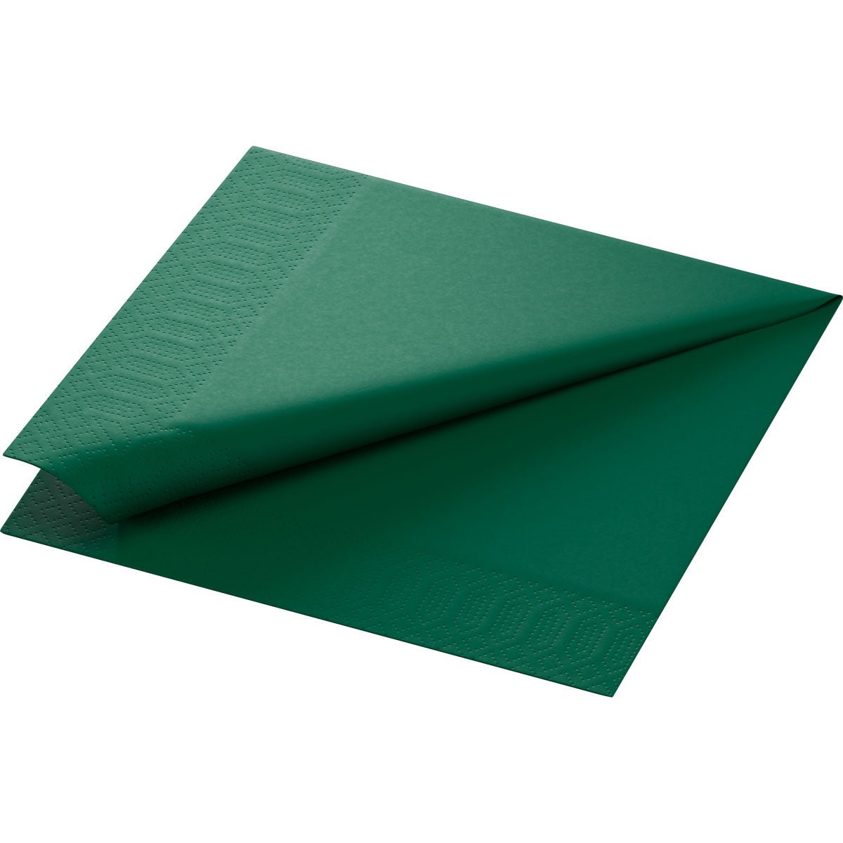 Duni GmbH:n selluloosasta valmistetut lautasliinat 40x40 cm 3-kerroksinen 1/4-taitos metsävihreänä ovat yksivärisiä ja niissä on strukturoitu reuna, joka tarjoaa elegantin kestävyyden jokaiselle pöydälle. Saatavana pakkauksissa, joissa on 250 lautasliinaa.