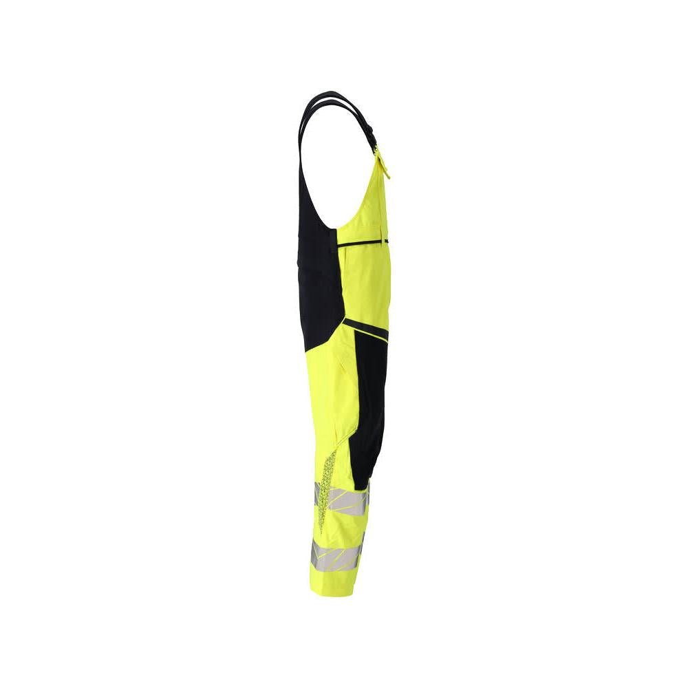 Dungarees, polvitaskut, stretch-sisäkkeet Multisafe dungarees, hi-vis keltainen/musta-sininen