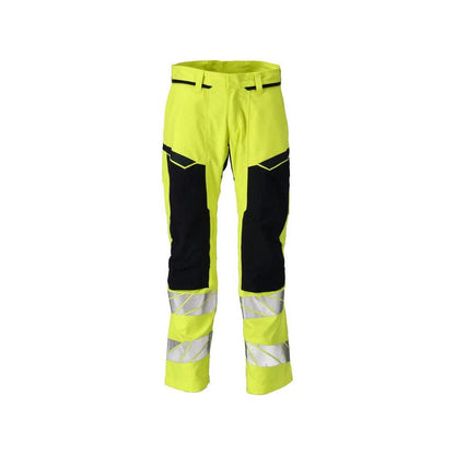 Housut polvitaskuilla, joustavilla sisäosilla Multisafe-housut, hi-vis keltainen/musta-sininen