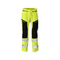 Housut polvitaskuilla, joustavilla sisäosilla Multisafe-housut, hi-vis keltainen/musta-sininen