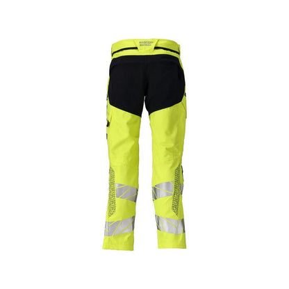 Housut polvitaskuilla, joustavilla sisäosilla Multisafe-housut, hi-vis keltainen/musta-sininen