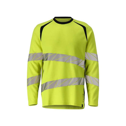 T-paita, pitkähihainen, moderni istuvuus T-paita Multisafe, hi-vis keltainen/musta-sininen