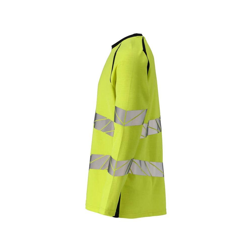 T-paita, pitkähihainen, moderni istuvuus T-paita Multisafe, hi-vis keltainen/musta-sininen