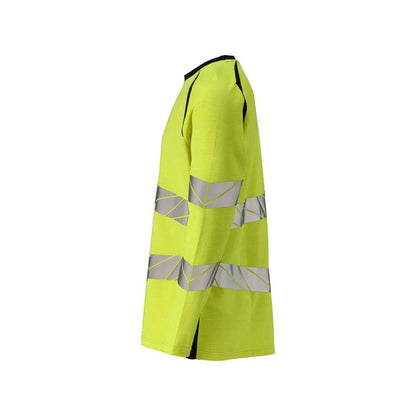 T-paita, pitkähihainen, moderni istuvuus T-paita Multisafe, hi-vis keltainen/musta-sininen