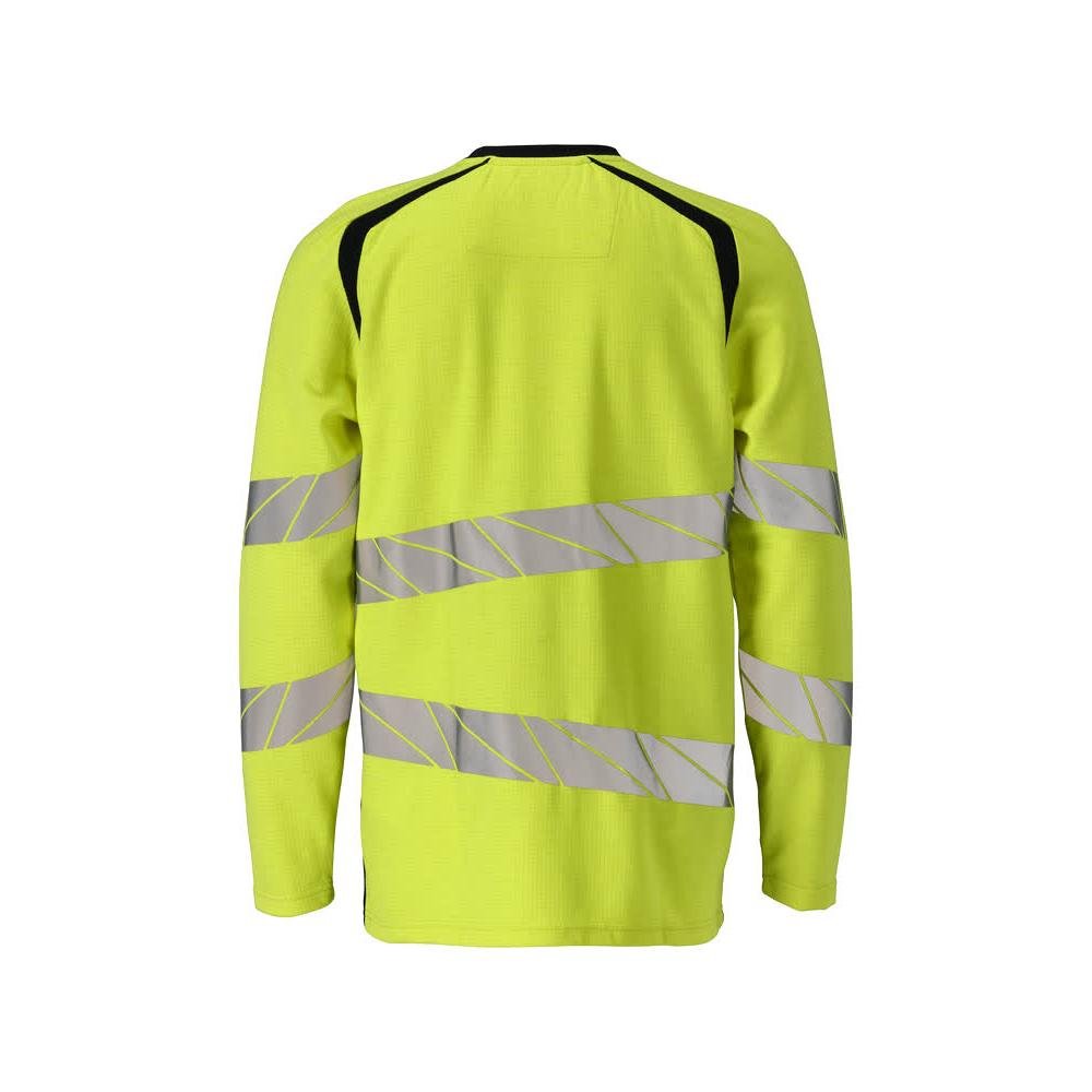 T-paita, pitkähihainen, moderni istuvuus T-paita Multisafe, hi-vis keltainen/musta-sininen