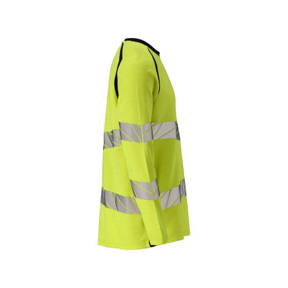 T-paita, pitkähihainen, moderni istuvuus T-paita Multisafe, hi-vis keltainen/musta-sininen