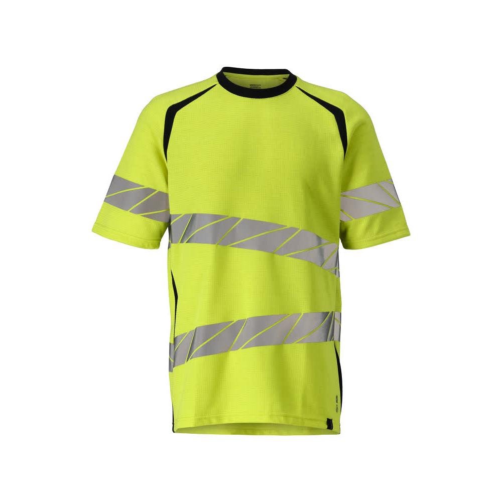 T-paita, moderni istuvuus T-paita Multisafe, hi-vis keltainen/musta-sininen