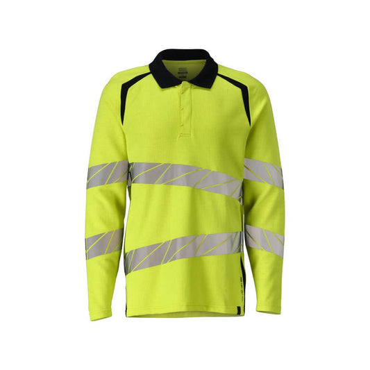 Poolopaita, pitkähihainen poolopaita Multisafe, hi-vis keltainen/musta-sininen
