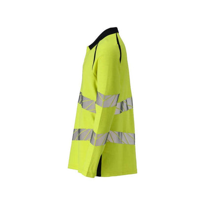 Poolopaita, pitkähihainen poolopaita Multisafe, hi-vis keltainen/musta-sininen