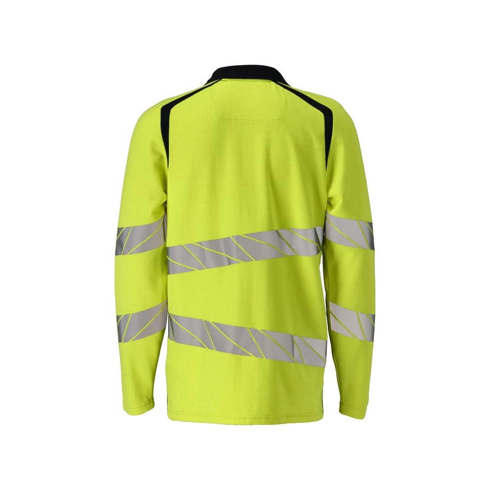 Poolopaita, pitkähihainen poolopaita Multisafe, hi-vis keltainen/musta-sininen