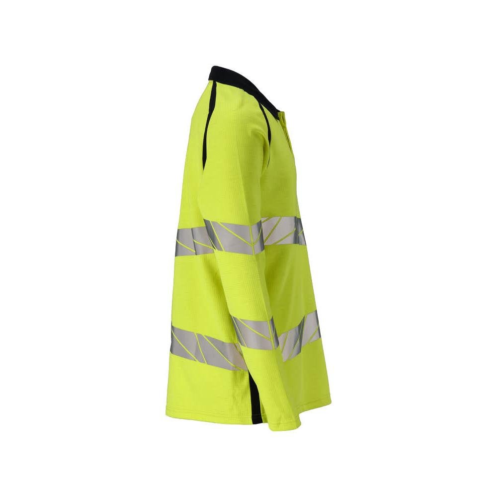 Poolopaita, pitkähihainen poolopaita Multisafe, hi-vis keltainen/musta-sininen