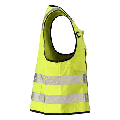 Työkaluliiivi Multisafe, hi-vis keltainen/musta-sininen