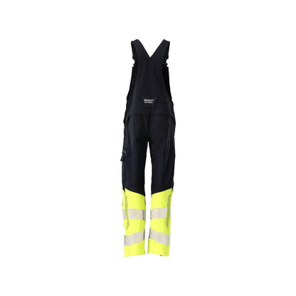 Dungarees, polvitaskut, joustavat sisäosat Multisafe-kangarit, musta sininen/hi-vis keltainen
