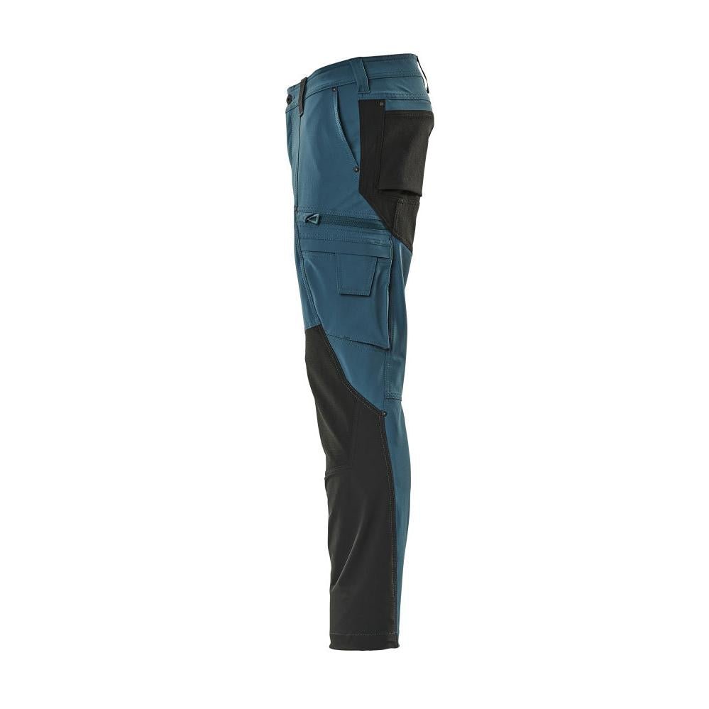 Toimivat housut, ULTIMATE STRETCH -housut, tumma petroli/musta