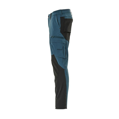 Toimivat housut, ULTIMATE STRETCH -housut, tumma petroli/musta