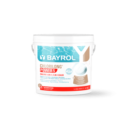 BAYROL Chlorilong® POWER5 hitaasti liukenevat 5-funktion klooritabletit