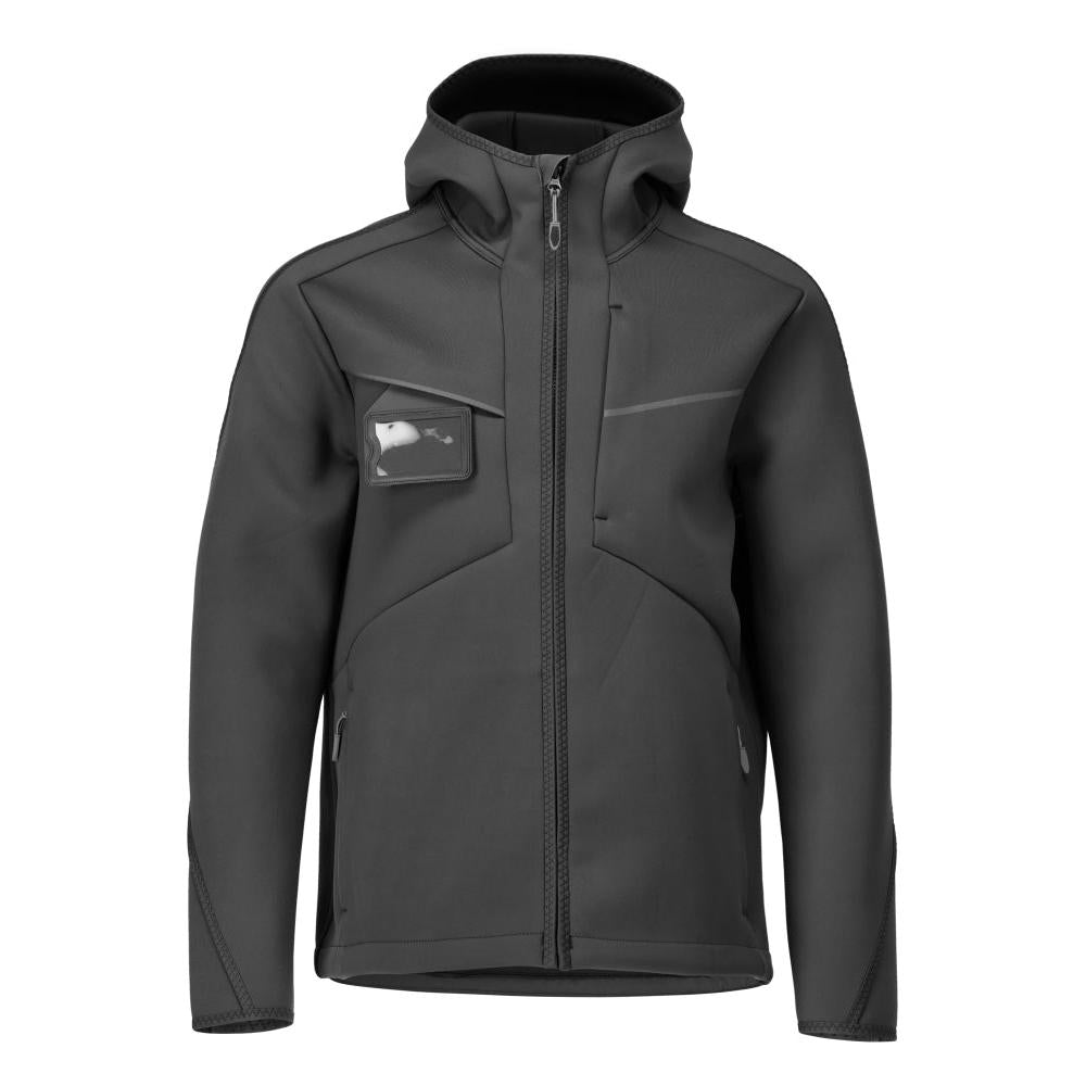 Softshell-takki, huppu, moderni istuva softshell-takki