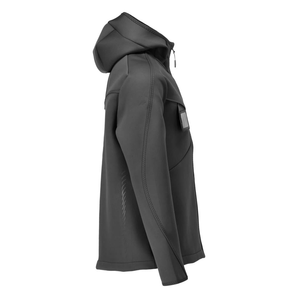 Softshell-takki, huppu, moderni istuva softshell-takki