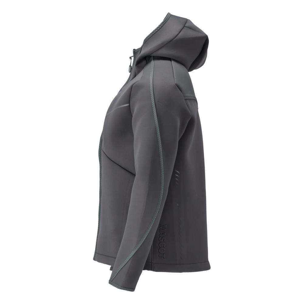 Softshell-takki, huppu, moderni istuva softshell-takki