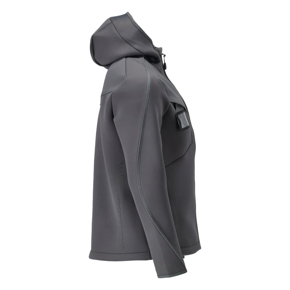 Softshell-takki, huppu, moderni istuva softshell-takki