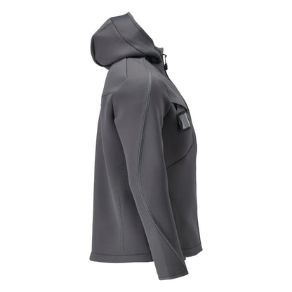 Softshell-takki, huppu, moderni istuva softshell-takki