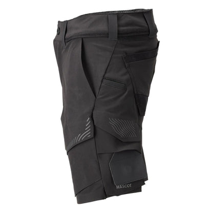 Shortsit, stretch, kevyet shortsit, musta