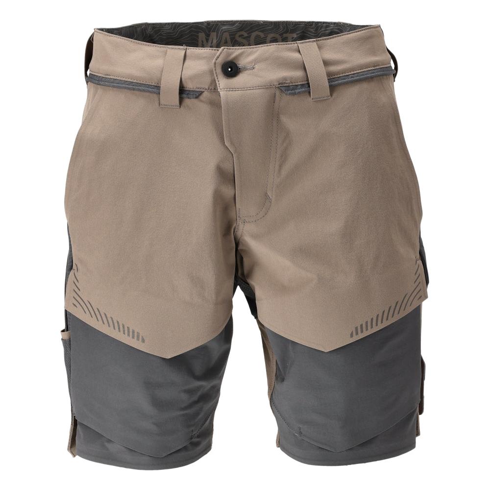 Shortsit, stretch, kevyet shortsit, tumma hiekkabeige/antrasiitinharmaa