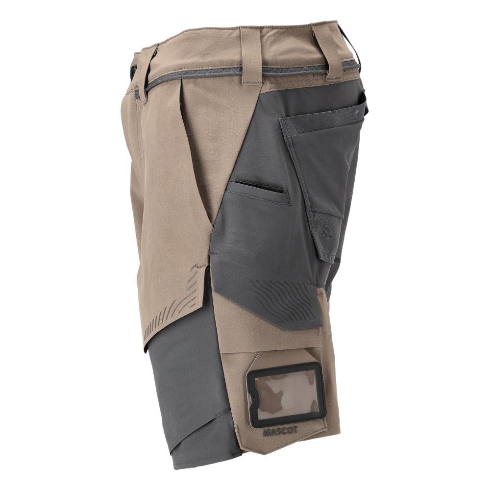 Shortsit, stretch, kevyet shortsit, tumma hiekkabeige/antrasiitinharmaa