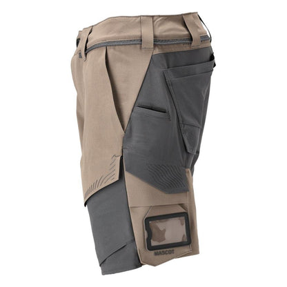 Shortsit, stretch, kevyet shortsit, tumma hiekkabeige/antrasiitinharmaa