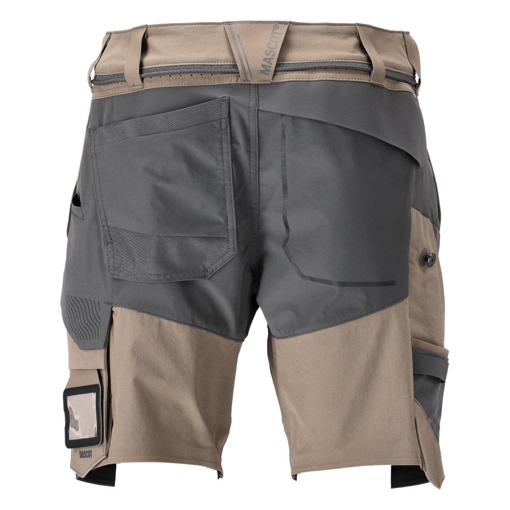Shortsit, stretch, kevyet shortsit, tumma hiekkabeige/antrasiitinharmaa