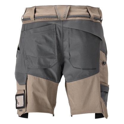 Shortsit, stretch, kevyet shortsit, tumma hiekkabeige/antrasiitinharmaa