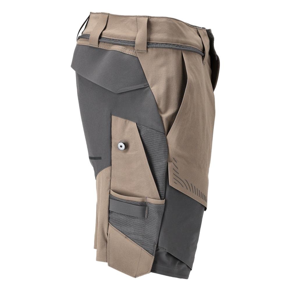 Shortsit, stretch, kevyet shortsit, tumma hiekkabeige/antrasiitinharmaa