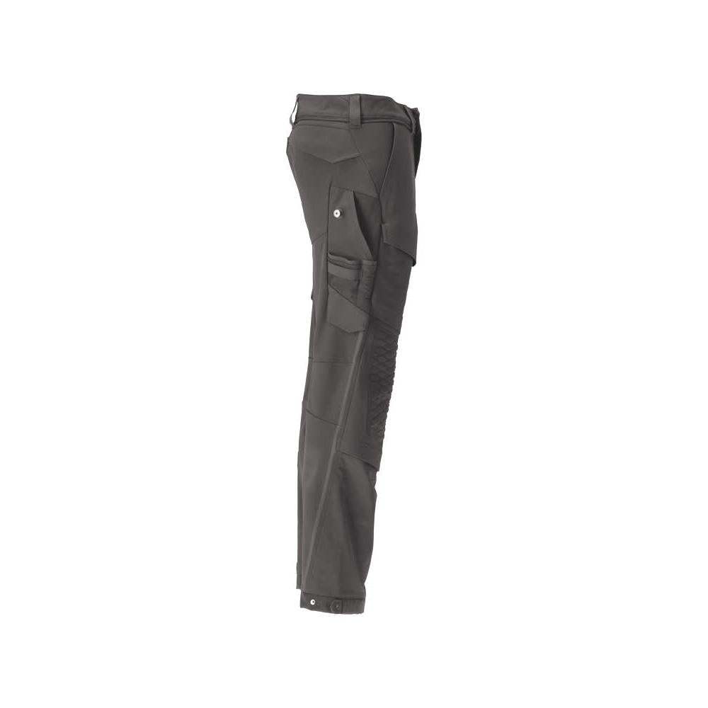 Housut, polvitaskut, kestävät, joustavat housut, antrasiitinharmaa