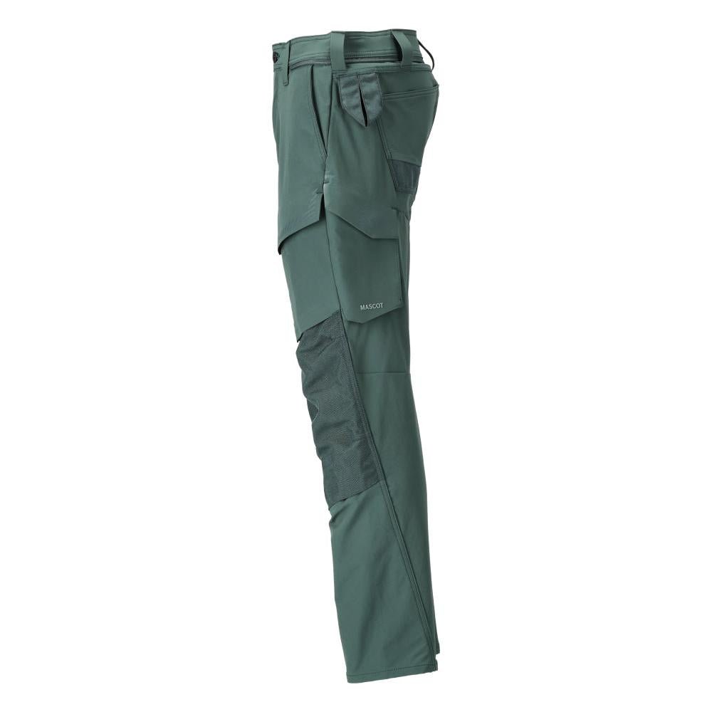 Housut polvitaskuilla, ULTIMATE STRETCH -housut, metsänvihreä