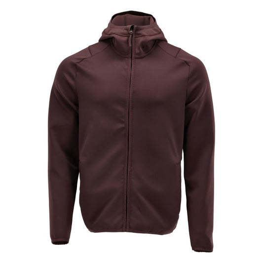 Fleecepusero, huppu, vetoketjullinen microfleece-takki, viininpunainen