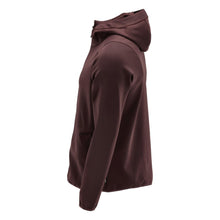 Fleecepusero, huppu, vetoketjullinen microfleece-takki, viininpunainen