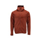 Fleecepusero, huppu, vetoketjullinen microfleece-takki, syksyn punainen