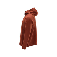 Fleecepusero, huppu, vetoketjullinen microfleece-takki, syksyn punainen