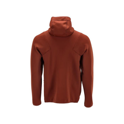 Fleecepusero, huppu, vetoketjullinen microfleece-takki, syksyn punainen