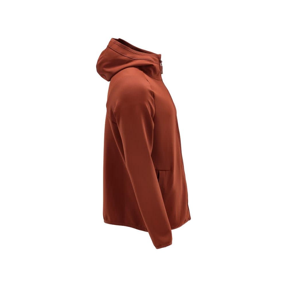 Fleecepusero, huppu, vetoketjullinen microfleece-takki, syksyn punainen