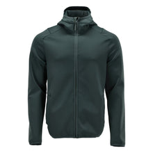 Fleecepusero, huppu, vetoketjullinen microfleece-takki, metsänvihreä