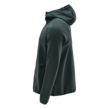 Fleecepusero, huppu, vetoketjullinen microfleece-takki, metsänvihreä