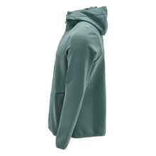 Fleecepusero, huppu, vetoketjullinen microfleece-takki, vaalea metsänvihreä