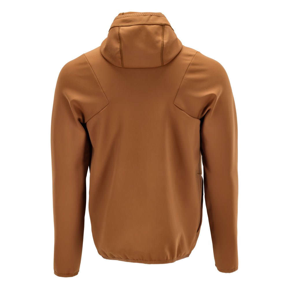 Fleecepusero, huppu, vetoketjullinen microfleece-takki, pähkinänruskea