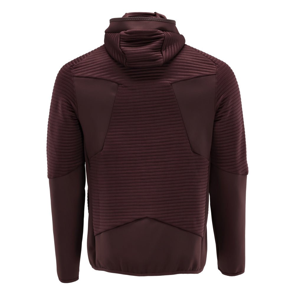 Fleecepusero, huppu, vetoketjullinen microfleece-takki, viininpunainen