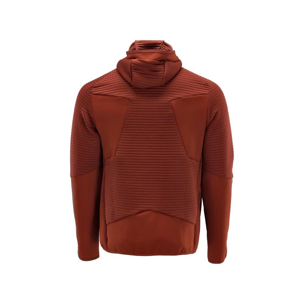 Fleecepusero, huppu, vetoketjullinen microfleece-takki, syksyn punainen