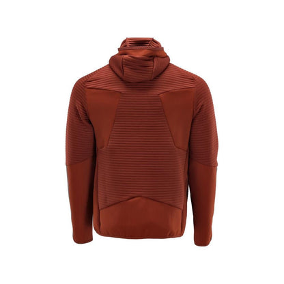 Fleecepusero, huppu, vetoketjullinen microfleece-takki, syksyn punainen
