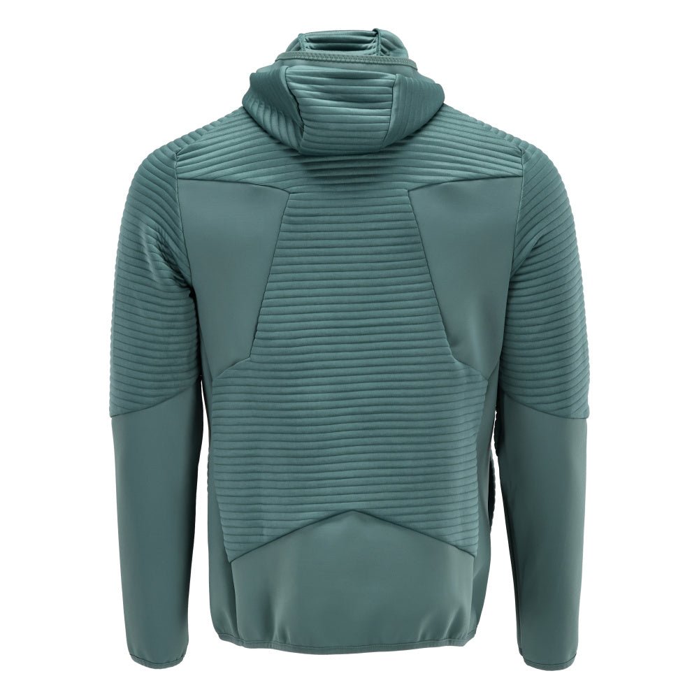 Fleecepusero, huppu, vetoketjullinen microfleece-takki, vaalea metsänvihreä