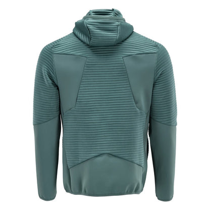 Fleecepusero, huppu, vetoketjullinen microfleece-takki, vaalea metsänvihreä