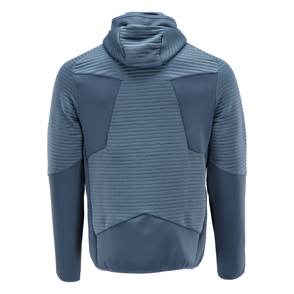 Fleecepusero, huppu, vetoketjullinen mikrofleecetakki, kivensininen